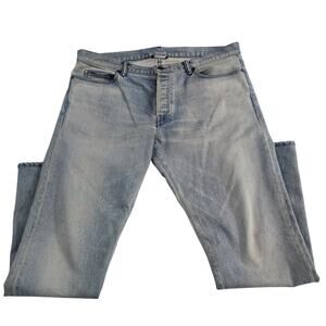John Elliott light wash slim straight jeans blue denim mens size 34x30 6902